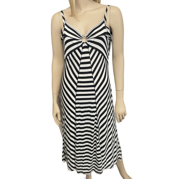 Escada Sport Black White Striped Dress - Picture 8 of 8